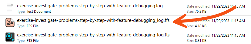Spatial log file