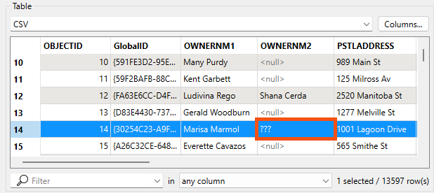 Viewing encoding after writing