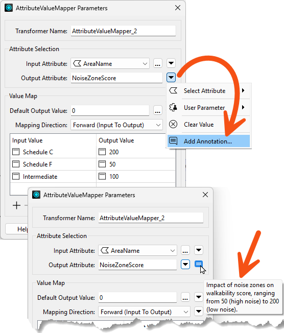 Parameter annotation