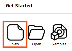Start tab, New button
