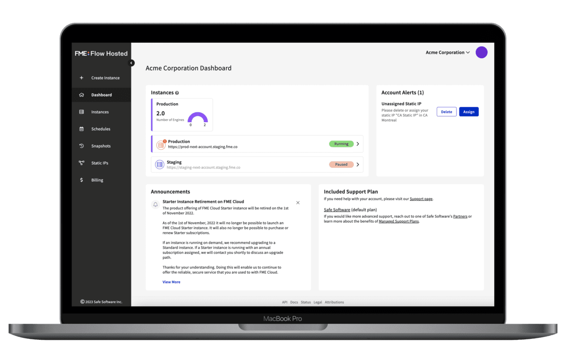 FME Flow Hosted interface