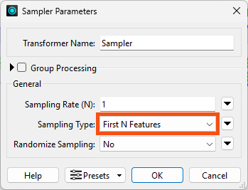 Sampler configuration