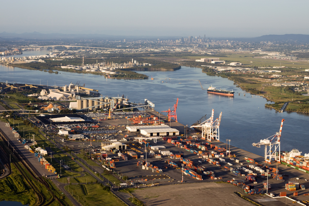 Port of Brisbane aerial view