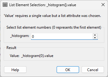 Selecting a list index
