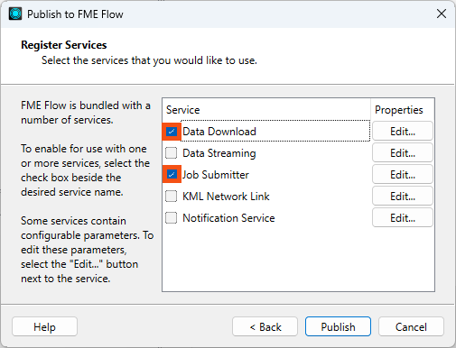 Data Download and Job Submitter services