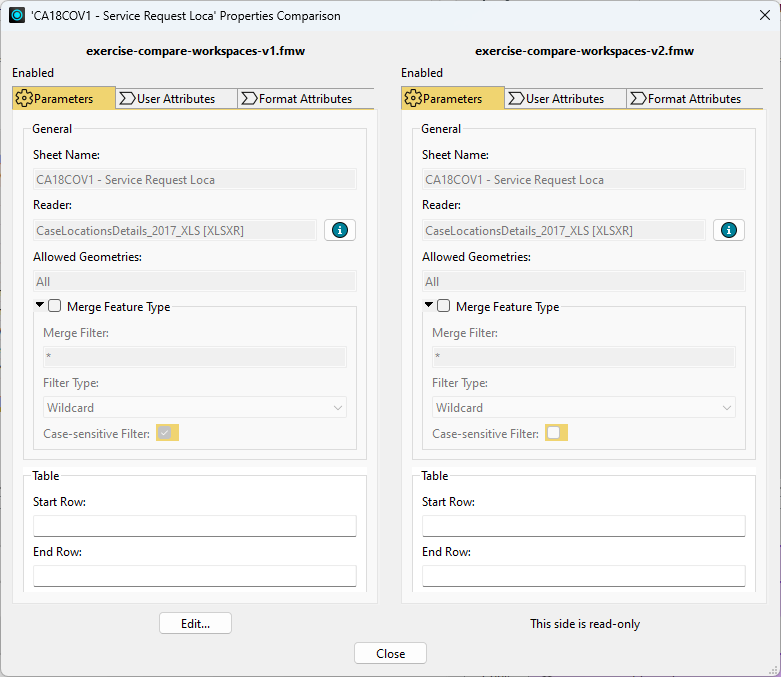 Editing an object on the Editable canvas