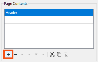 Plus button to add an HTML section