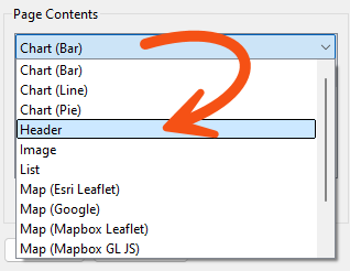 Changing first HTML section to a Header