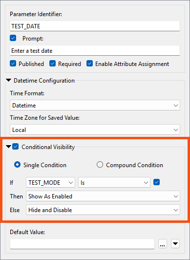 Use conditional visibility