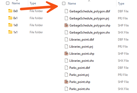 Subfolder structure