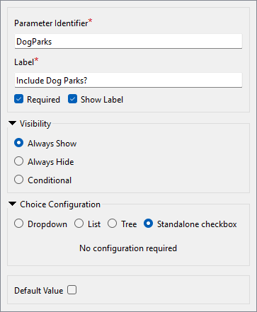 Configuring Choice parameter