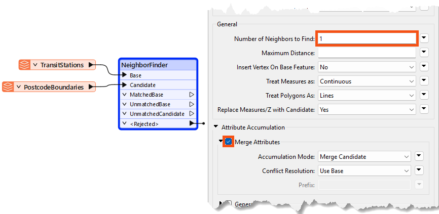 NeighborFinder parameters