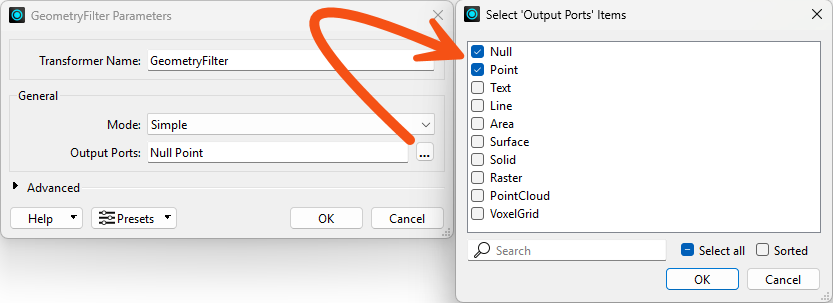 Filtering Null and Point