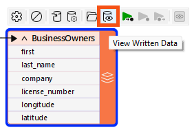 View Written Data button