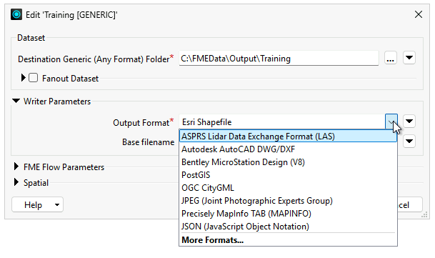 Esri Shapefile default value