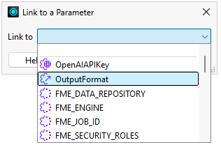 Link to a Parameter