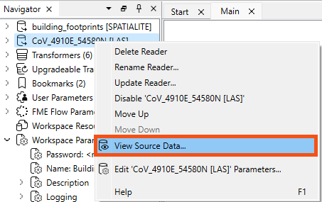 View Source Data