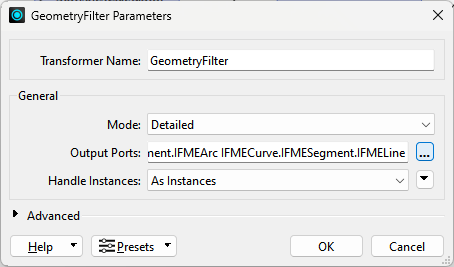 Filter by IFMEArc and IFMELine