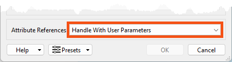 Setting the Attribute References parameter
