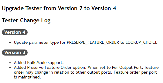Text change log