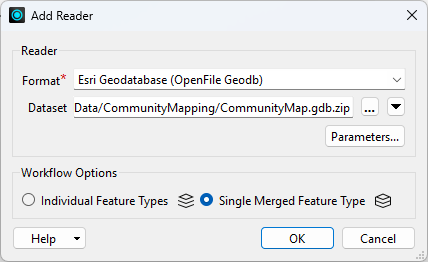 Adding a geodatabase reader